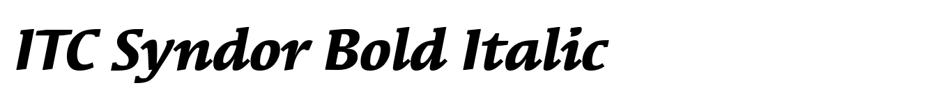 ITC Syndor Bold Italic